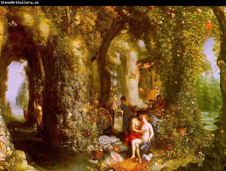 Jan Brueghel A Fantastic Cave Landscape with Odysseus Calypso